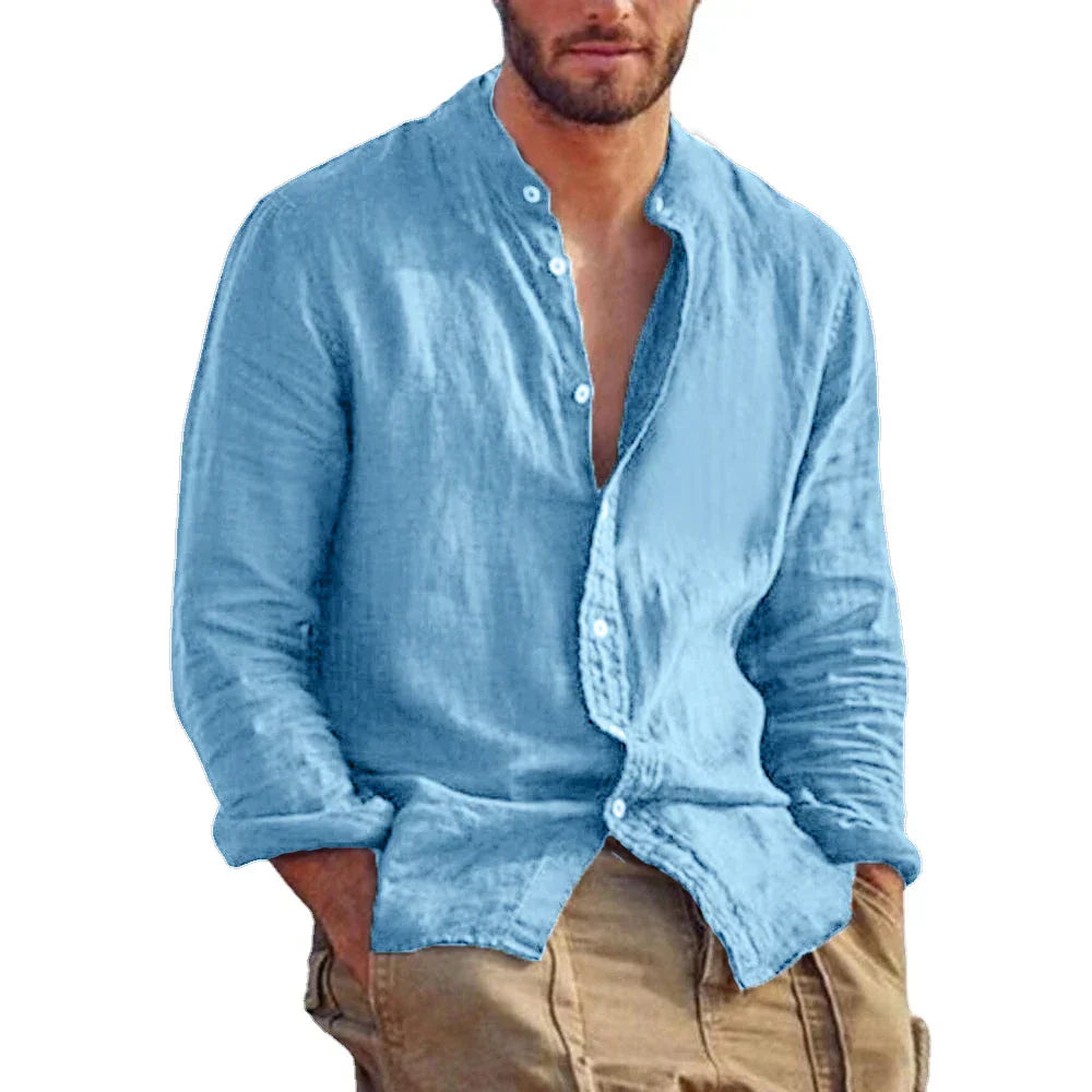 Camisa de Linho Beach Fashion